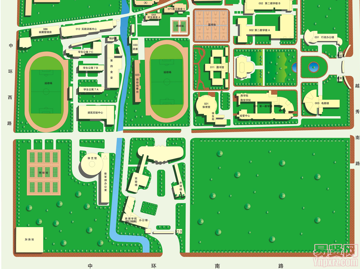 2014年嘉兴学院越秀校区地图