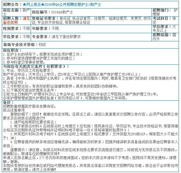 助产招聘图片