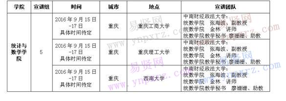 2017年中南财经政法大学研究生招生宣讲计划