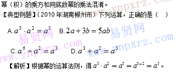 初中數(shù)學(xué)知識(shí)點(diǎn)總結(jié):冪的運(yùn)算法則