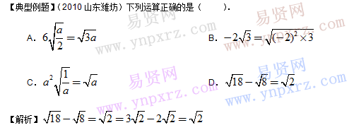 初中數(shù)學知識點總結:二次根式的相關概念