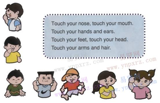 小学三年级英语教案:Unit 2 Look at me第六课