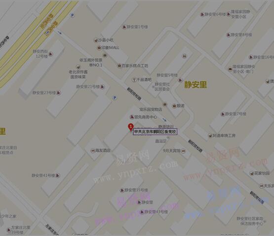 2016年北京市朝陽(yáng)區(qū)委黨校方位圖