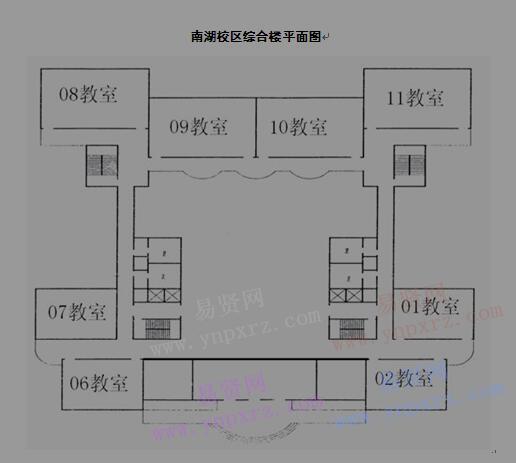 2017年武汉纺织大学校区电子地图和教学楼平面图