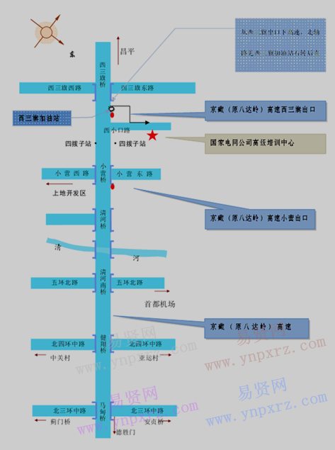 2017年國網高培中心位置示意圖及乘車路線