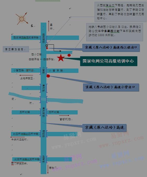 國網(wǎng)高培中心路線示意圖