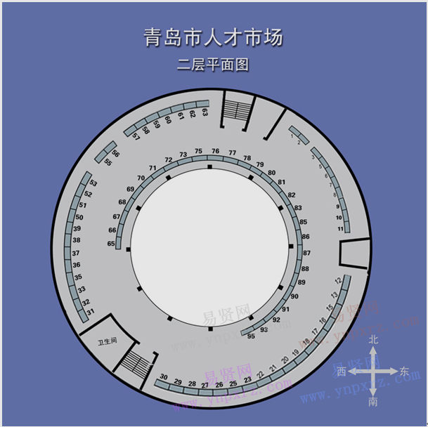 2016年度青島市人才市場平面示意圖