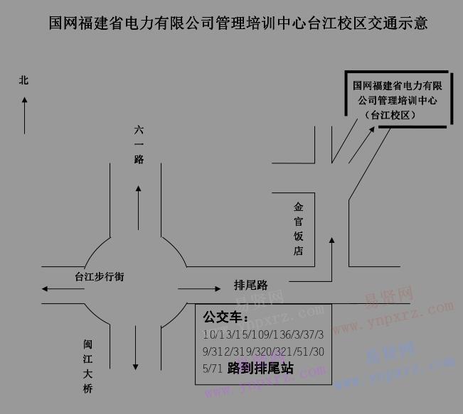 2017年國網(wǎng)福建省電力有限公司面試報到地點及乘車示意圖