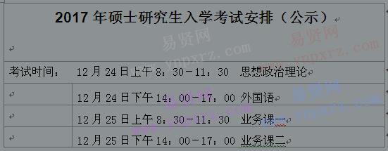 2017年中央戲劇學(xué)院碩士研究生考試日程