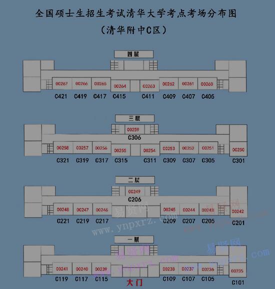 2017年清華大學(xué)考場(chǎng)分布