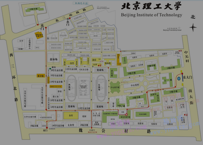 2017年北京理工大學(xué)研究生招生考試現(xiàn)場確認(rèn)路線圖