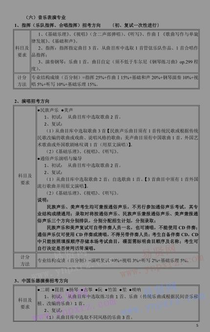 2017年武汉音乐学院普通本科招生简章