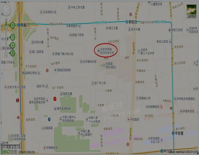 2016年北京市西城区考试录用公务员调剂报名地点方位图