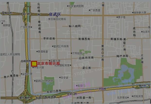 2017年北京市统计局方位图及乘车路线