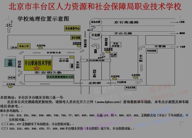 2017年北京市豐臺區(qū)考試錄用公務(wù)員(含選調(diào)生職位)面試考點路線圖