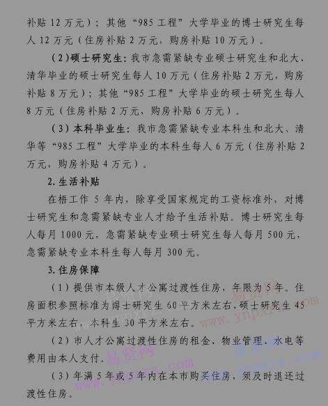 2017年梧州市引進高層次(緊缺)人才實施辦法(試行)