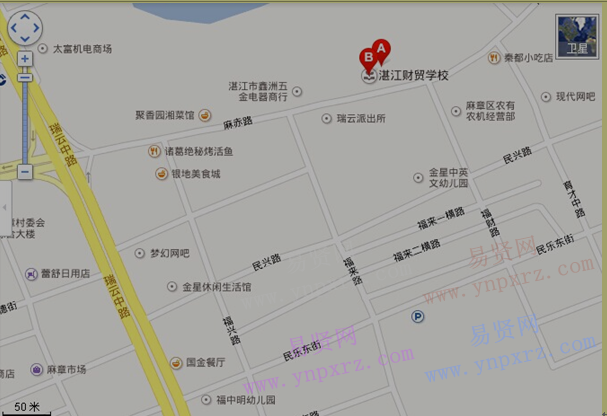 2017年广东省考试录用公务员肇庆市职位考生面试考场地图