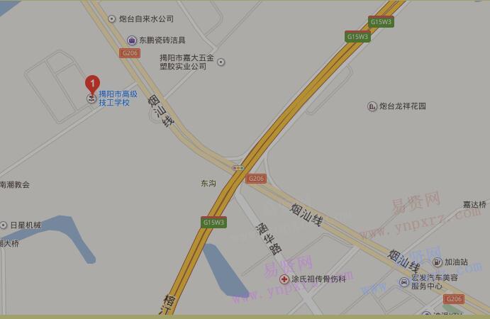 2017年惠州市赴揭阳市高级技工学校面试考场交通图