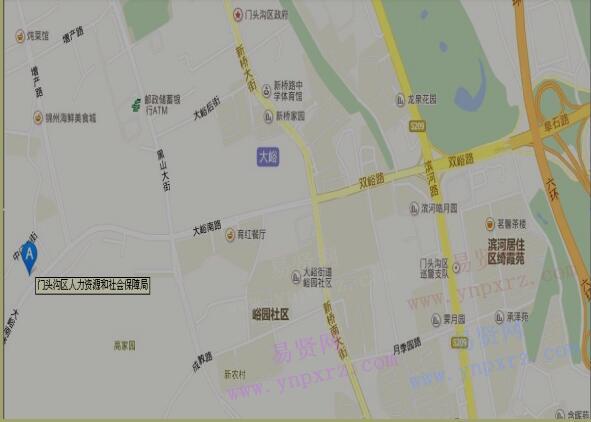2017年北京市门头沟区补充录用公务员面试考点示意图
