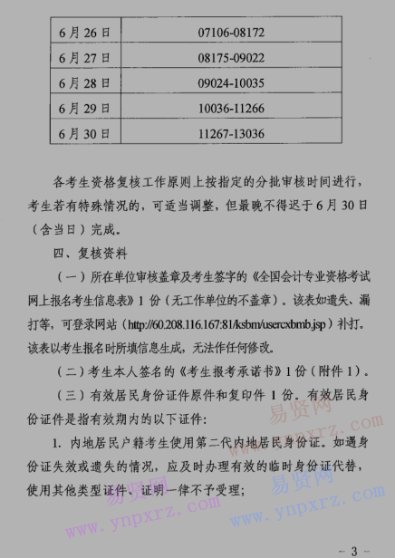 2017年广州市天河区财政局全国会计专业技术初级资格考试考后资格复核通知