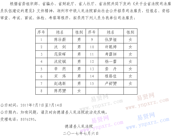 名单