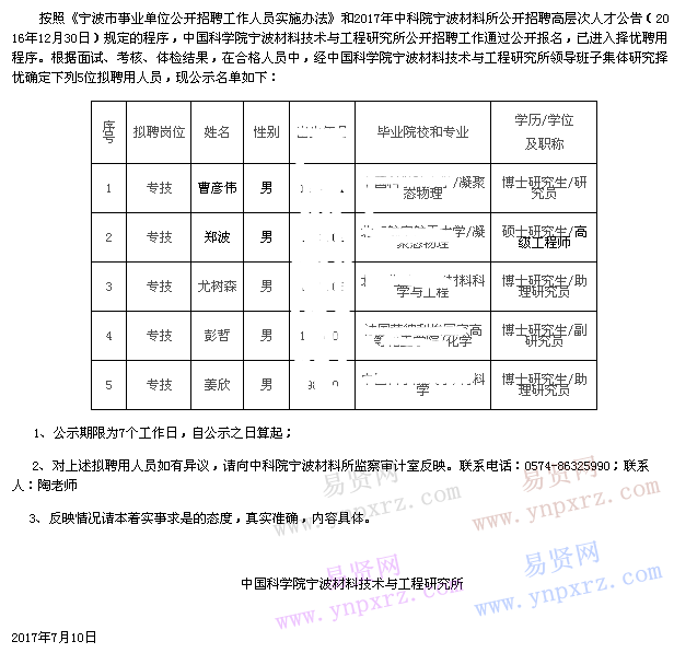 名单