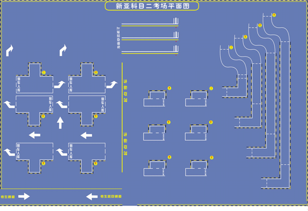 新亚科目二考试场平面图