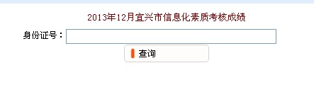 2013年12月無錫宜興市信息化素質(zhì)考核成績查詢