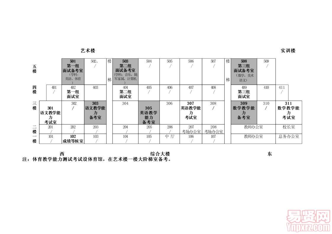 廣州市花都區(qū)2014年公開招聘小學(xué)教師面試和教學(xué)能力測試考場平面圖