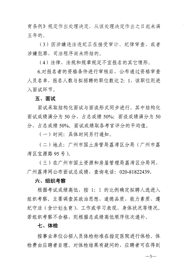 廣州市國土資源和房屋管理局荔灣區(qū)分局公開招聘編外合同制工作人員公告