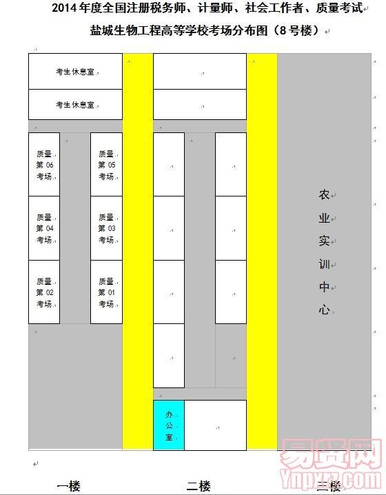 鹽城市2014年度全國注冊稅務(wù)師/計量師/社會工作者/質(zhì)量考試鹽城生物工程高等學(xué)?？紙龇植紙D