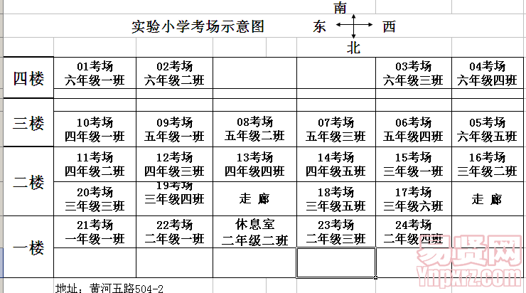 實驗小學(xué)考場示意圖.