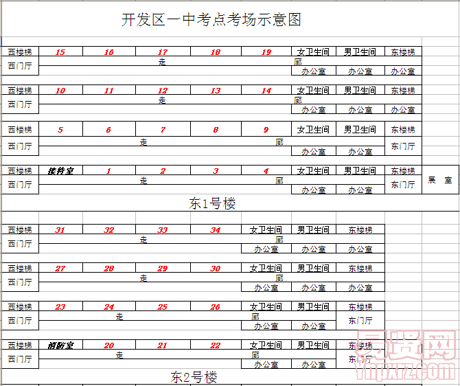 濱州經(jīng)濟(jì)開發(fā)區(qū)第一中學(xué)考場示意圖 (1).
