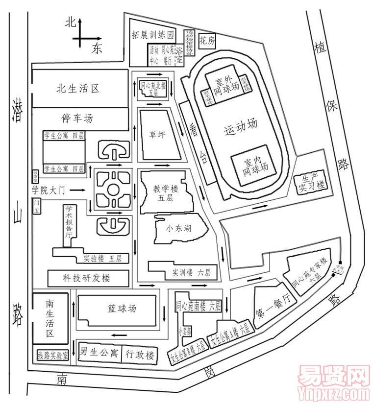 2014年安徽邮电职业技术学院考场分布图