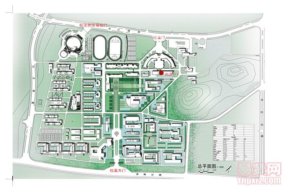 2015年中国石油大学华东学校平面图