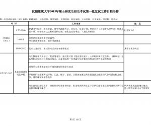 2015年碩士研究生招生考試第一批復(fù)試工作日程安排 