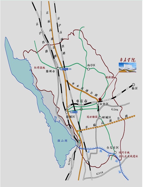 枣庄学院内部地图图片